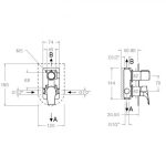 RAMON SOLER URBAN CHIC 2 way Shower Mixer (Brushed Nickel)