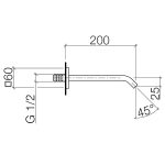 Dornbracht IMO Series BathSpout for wall mounting