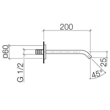 Dornbracht IMO Series BathSpout for wall mounting