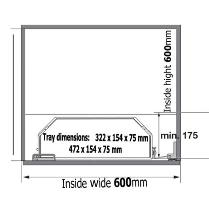 Kesseböhmer TANDEM door fitting-Set (BASE UNIT)