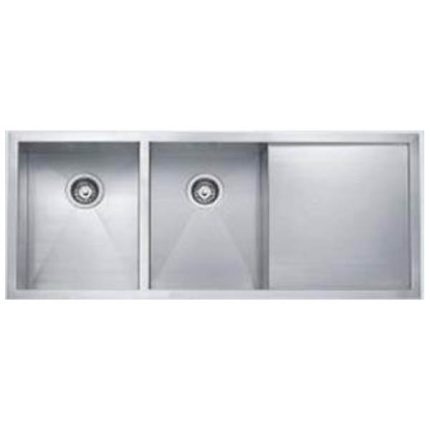 MY KITCHEN MK-118-32 Double Bowl with Drainer Stainless Steel Sink
