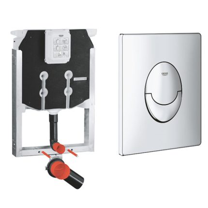 GROHE 38729000+38505000 Concealed Tank with Flush Plate